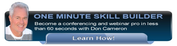 ConferTel's resource library | One Minute Skill Builder with Don Cameron